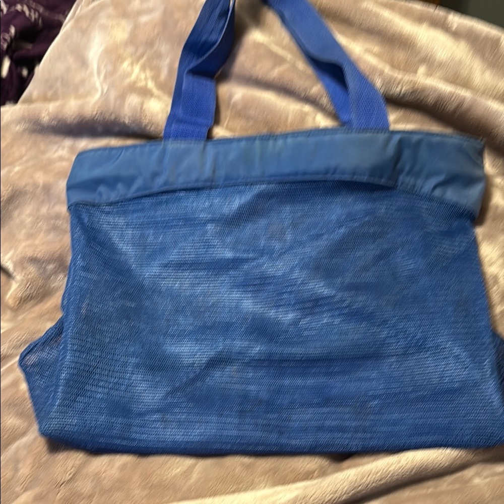 Blue Mesh Tote Bag